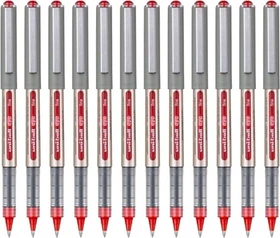 Uni-Ball Eye Fine UB-157 Tintenroller (Mine) rot/transparent, 12er-Pack