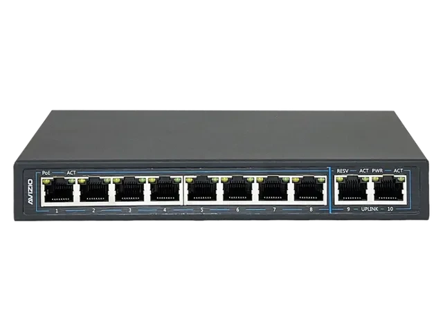 Avizio SU Desktop Gigabit Switch, 10x RJ-45, 96W PoE+