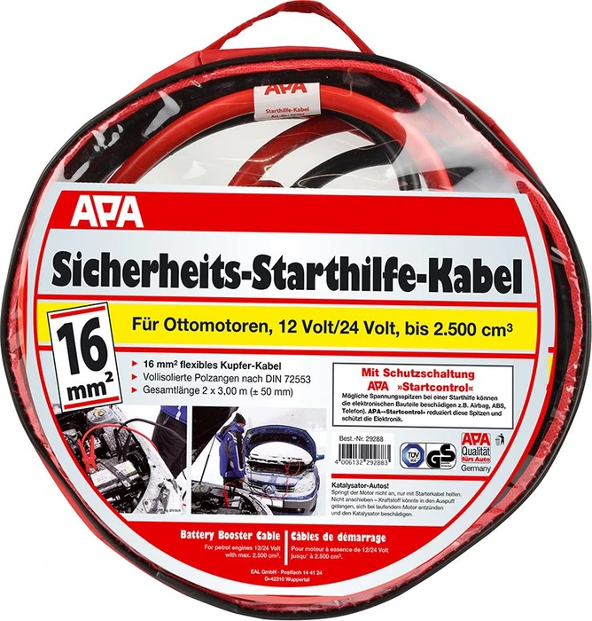 APA Starthilfekabel 16mm² mit Startcontrol 3m