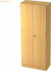 Hammerbacher Garderoben-Schrank 5OH V6200, Streifengriff, buche, Schrankwand