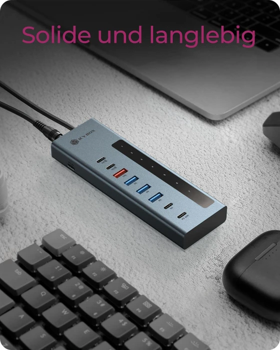 RaidSonic Icy Box IB-HUB1743-CPD 9-in-1 Hub, USB-A/USB-C 3.1 [Stecker]