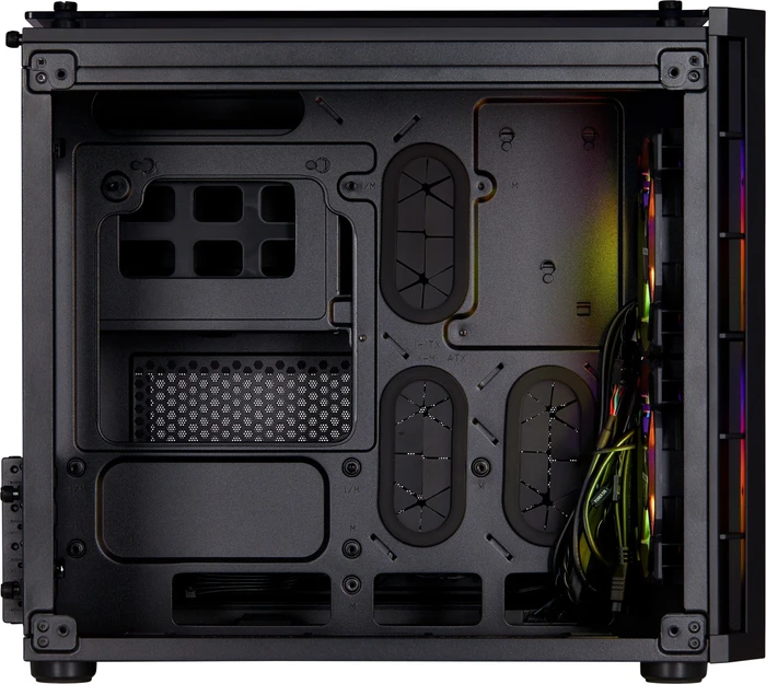 Corsair Crystal Series 280X RGB, schwarz, Glasfenster