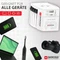 Skross World Travel Adapter MUV USB AC65PD, 1x USB-A, 1x USB-C, mit USB-C Kabel, weiß Vorschaubild