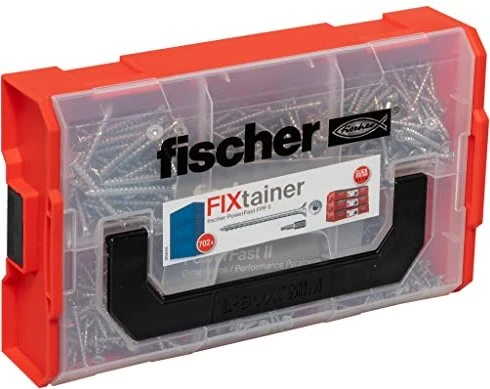 fischer FixTainer PowerFast II TX VG Schrauben-Sortiment inkl. L-Boxx, 700 Stück