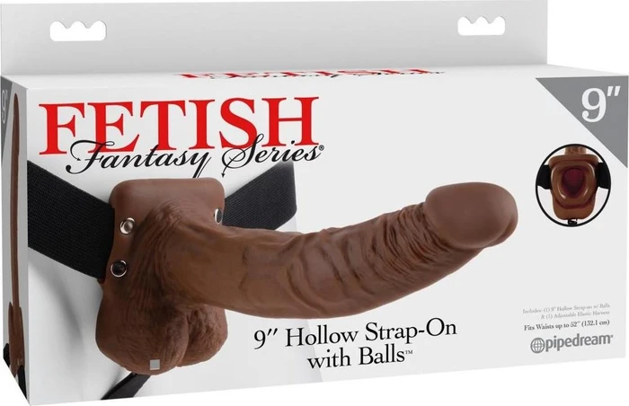 Pipedream Fetish Fantasy Umschnall-Dildo 9" Hollow hautfarbe/dunkel