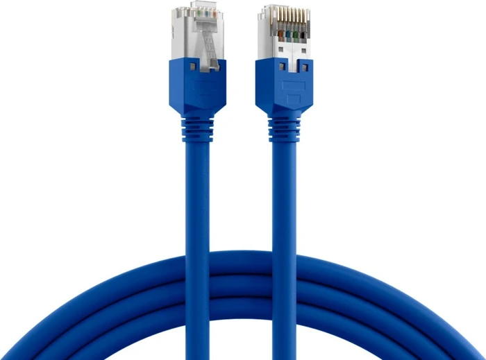 EFB Elektronik TM11 UC300 Patchkabel, Cat5e, F/UTP, RJ-45/RJ-45, 0.5m, blau