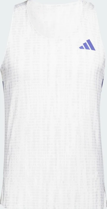 adidas Adizero Singlet Laufshirt ärmellos white/solar purple (Herren)
