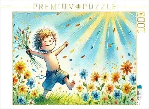 Calvendo Ein Jahr mit deinem inneren Kind - HD-Leinwand & Puzzle Lebensfreude