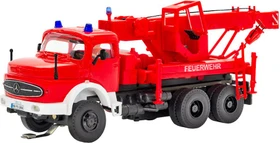 Viessmann - Spur H0 - CarMotion - Feuerwehr MB Rundhauber 3-achs Bergekran mit Rundumleuchten