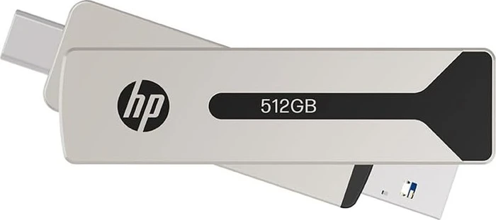PNY HP 911 Pro 512GB Pearl Nickel, USB-A + USB-C, USB 3.2 Gen 1×1