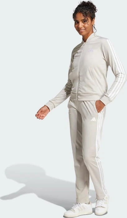 adidas Essentials 3-Streifen Trainingsanzug beige (Damen)
