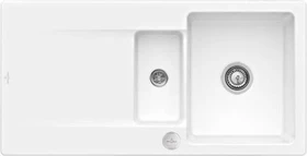 Villeroy & Boch Siluet Flat 980x490mm Einbau Becken reversibel mit Ablauffernbedienung weiß alpin