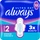Always Ultra Day Long mit Flügeln Größe 2, 12 Stück