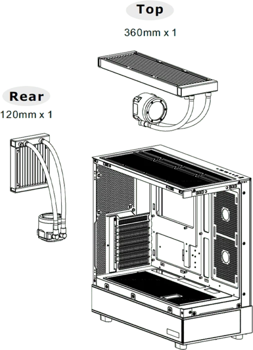 Thermaltake View 270 Plus TG ARGB Black, schwarz, Glasfenster