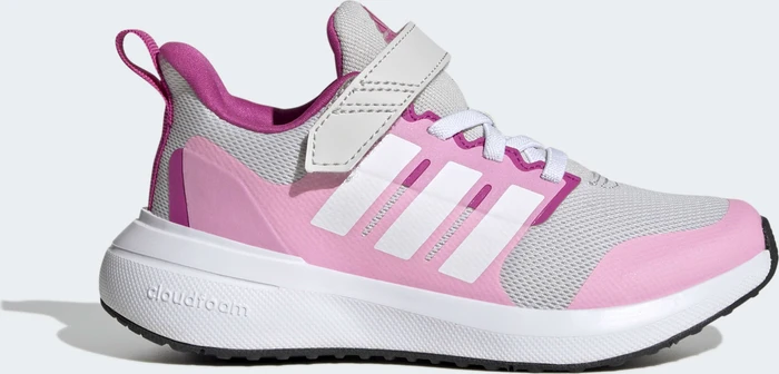 adidas Fortarun 2.0 Cloudfoam Elastic Lace Top Strap grey one/cloud white/beam pink (Junior)