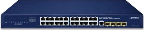 Planet GS-4210 Rackmount Gigabit Managed Switch, 24x RJ-45, 4x SFP