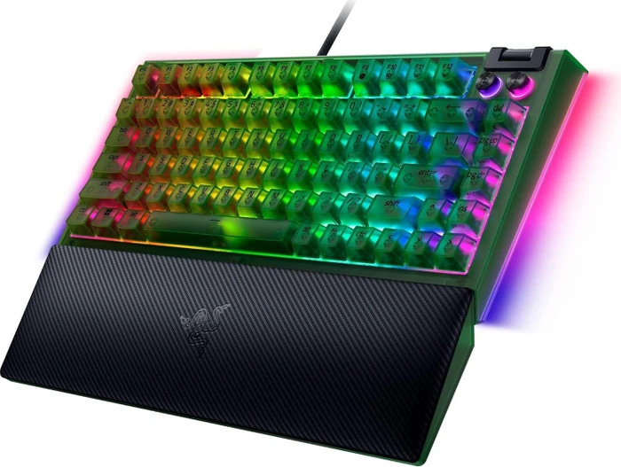 Razer BlackWidow V4 75%, Phantom Green - 20th Anniversary Edition, hot-swap, Razer ORANGE Tactile Gen-3, USB/Bluetooth, US