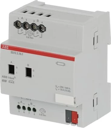 ABB SD/S2.16.1 Schalt-/Dimmaktor 2-fach, 16A, 4TE REG