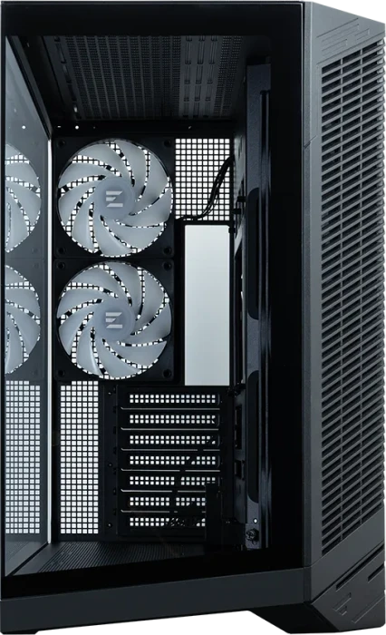 Zalman D50 Black, schwarz, Glasfenster
