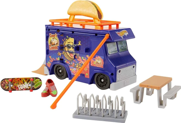 Mattel Hot Wheels Skate Taco Truck Spielkoffer
