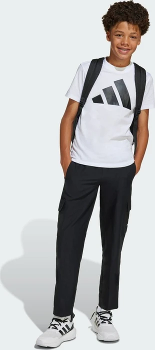 adidas Essentials T-Shirt kurzarm weiß/schwarz (Junior)