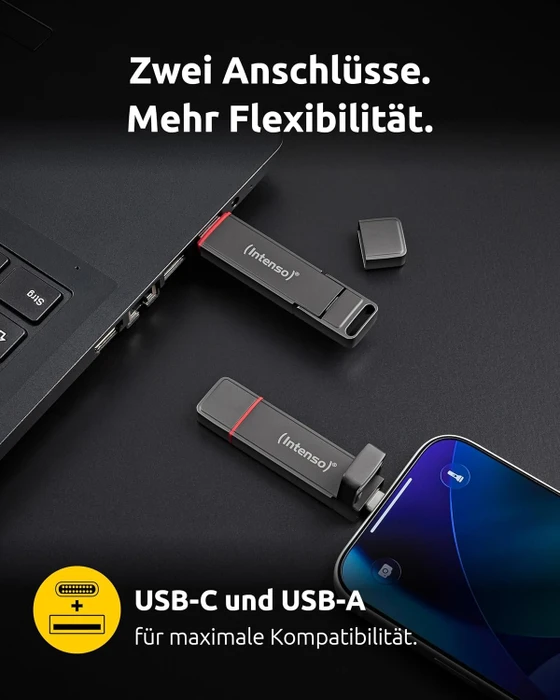 Intenso UX100 250GB, USB-A + USB-C, USB 3.2 Gen 1×1