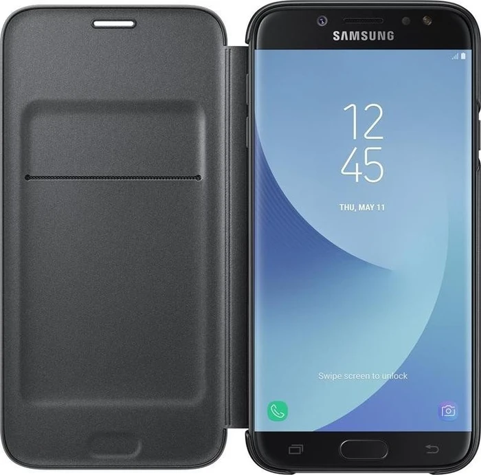 Samsung EF-WJ730CB Flip Wallet für Galaxy J7 (2017) schwarz