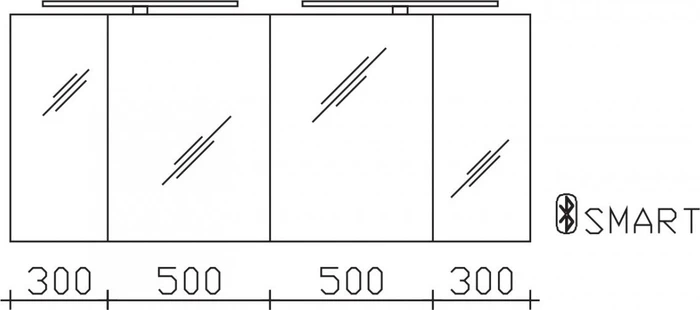 Pelipal SDAES5016-I Serie 25 Spiegelschrank 1600x703x170mm