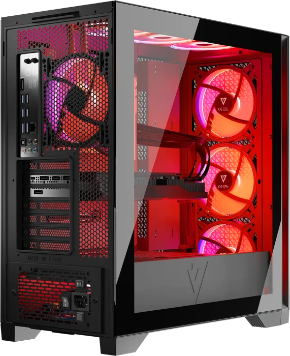 Modecom Volcano Expanse T Apex ARGB Midi, schwarz, Glasfenster