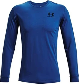 Under Armour Sportstyle Left Chest Funktionsshirt langarm tech blue/black (Herren)