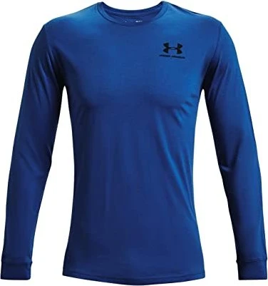 Under Armour Sportstyle Left Chest Funktionsshirt langarm tech blue/black (Herren)