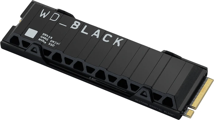 Western Digital WD_BLACK SN850 NVMe SSD (lizenziert für PS5) 1TB, M.2 2280 / M-Key / PCIe 4.0 x4, Kühlkörper