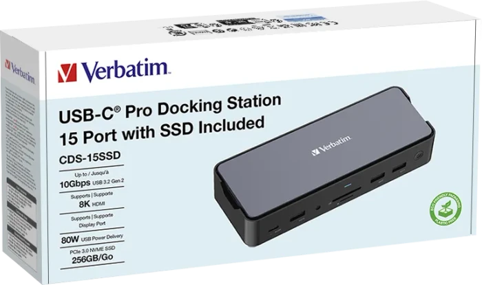 Verbatim USB-C Pro Docking Station CDS-15SSD, USB-C 3.1 [Buchse]