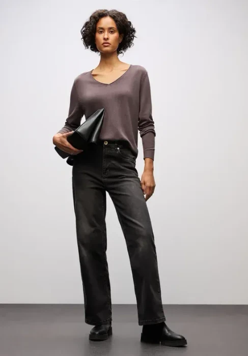Street One V-Neck Pullover dusty mauve (Damen)