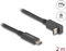 DeLOCK USB-C auf USB-C Kabel, USB 3.0 mit DP, 5Gb/s, 4K, 60W USB PD, gewinkelt, E-Marker, schwarz, 2m Vorschaubild