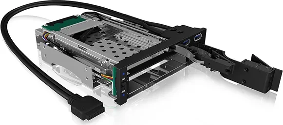 RaidSonic Icy Box IB-174SSK-U, 1x 5.25" Wechselrahmen auf 1x 3.5" und 1x 2.5", 2x USB 3.0