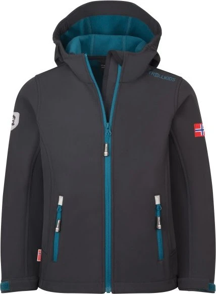 Trollkids Trollfjord Funktionsjacke black/petrol (Junior)