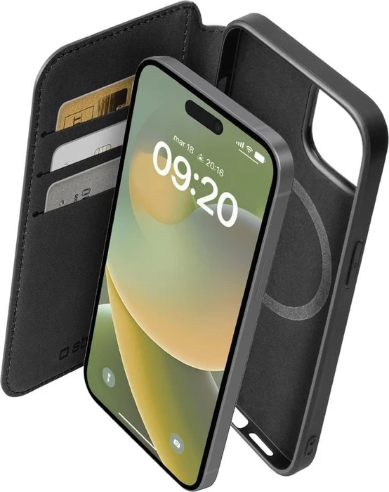 SBS Mobile Book Wallet MagSafe für Apple iPhone 15 Plus schwarz