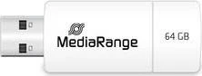 MediaRange USB Speicherstick Color Edition 64GB weiß/blau, USB-A, USB 2.0