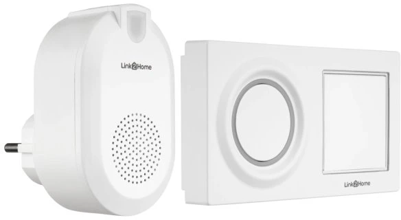 REV Ritter Link2Home WiFi Funk-Gong mit Taster weiß, Funk-Gong