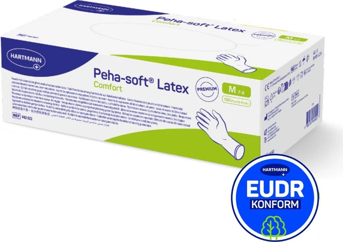 Hartmann Peha-soft Latex Comfort Einweghandschuhe L, 100 Stück
