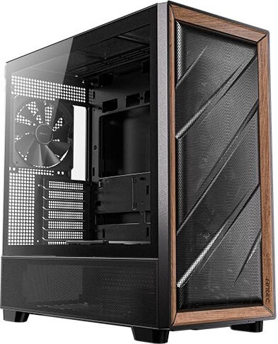 Antec Flux, schwarz/braun, Glasfenster