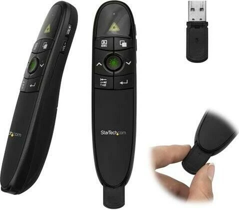 StarTech Wireless Presentation Remote with Red LaserPointer, schwarz, USB-A