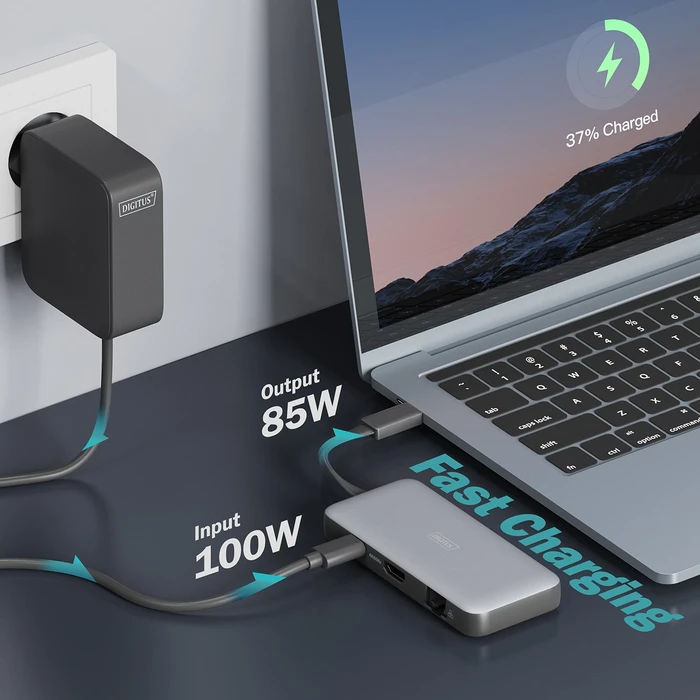 Digitus USB-C Travel Docking Station 7-Port , USB-C 3.0 [Stecker]