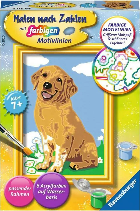Ravensburger Malen nach Zahlen Kleiner Golden Retriever