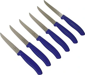 Victorinox SwissClassic Steakmesser blau, 6 Stück