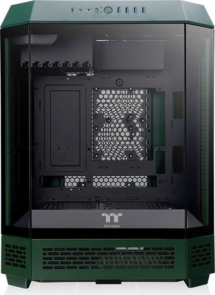 Thermaltake The Tower 600 Racing Green, grün/schwarz, Glasfenster
