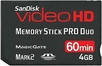 SanDisk Video HD Memory Stick PRO Duo 4GB
