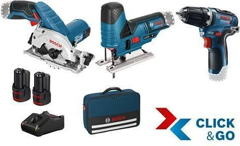 Bosch Professional Akku-Maschinenset inkl. Tasche + 2 Akkus 3.0Ah