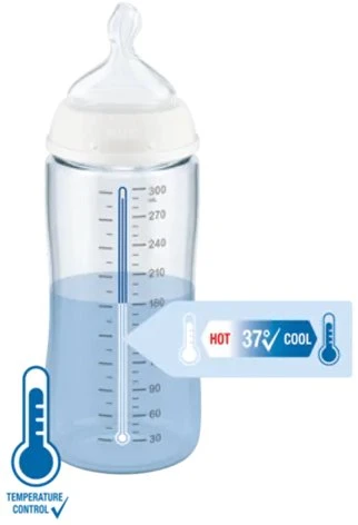 NUK First Choice Plus mit Temperature Control Trinkflaschen-Set, weiß, 3-tlg.